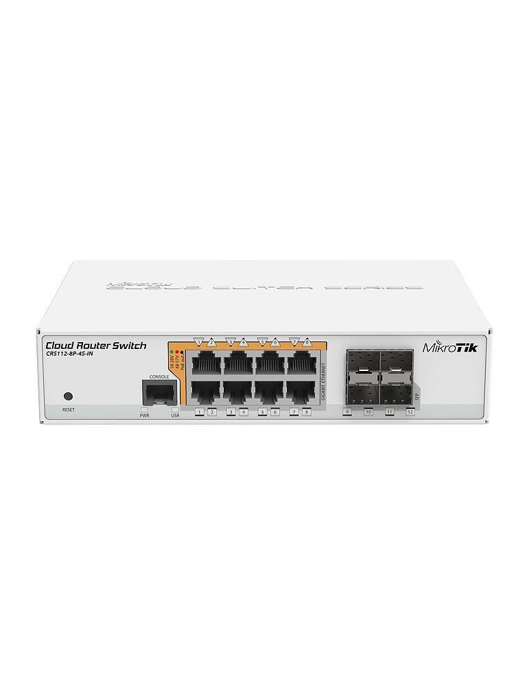 Комутатор Mikrotik CRS112-8P-4S-IN