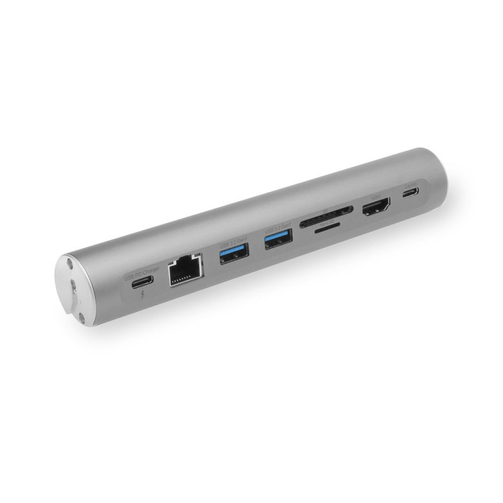 Алуминиева стойка за лаптоп ACT с плавно регулируема височина и отделяща се USB-C докинг станция - AC8125 - 7