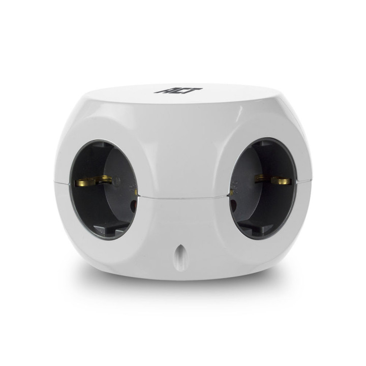 Разклонител ACT куб, 3 гнезда, 3x USB-A, 3.0м, бял - AC2410 - 5