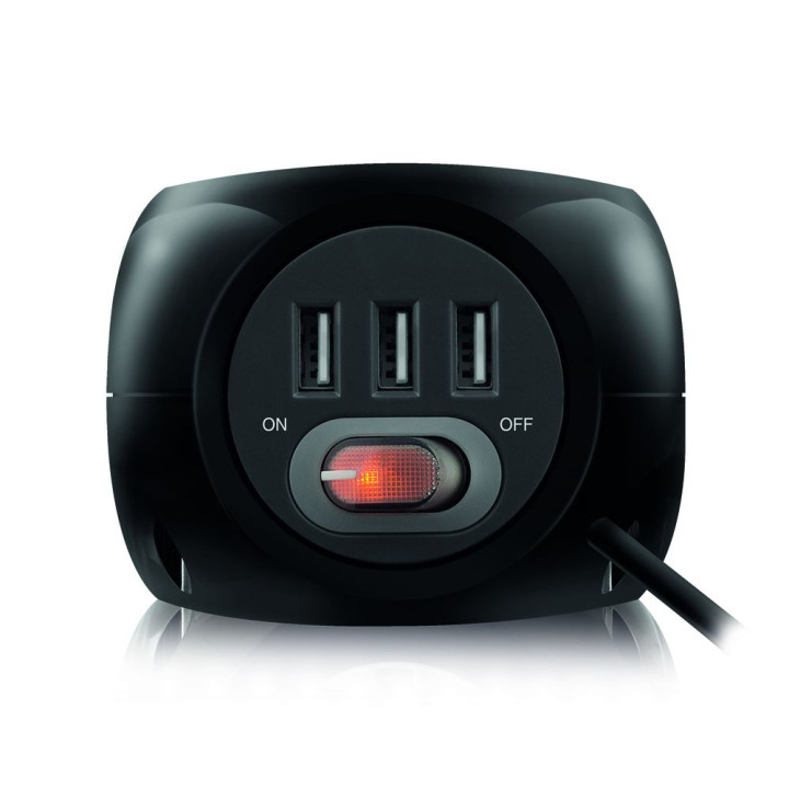 Разклонител ACT AC2400, 3 контакта, 3x USB-A, ключ, 1.5м - 4