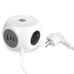 Разклонител ACT AC2420 с USB-C 30W PD | Ion Computers