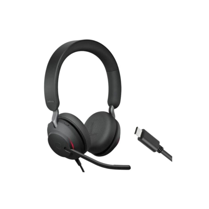 Слушалки Jabra Evolve2 40 SE, стерео, UC, USB-C, черен - 24189-989-899 - 1
