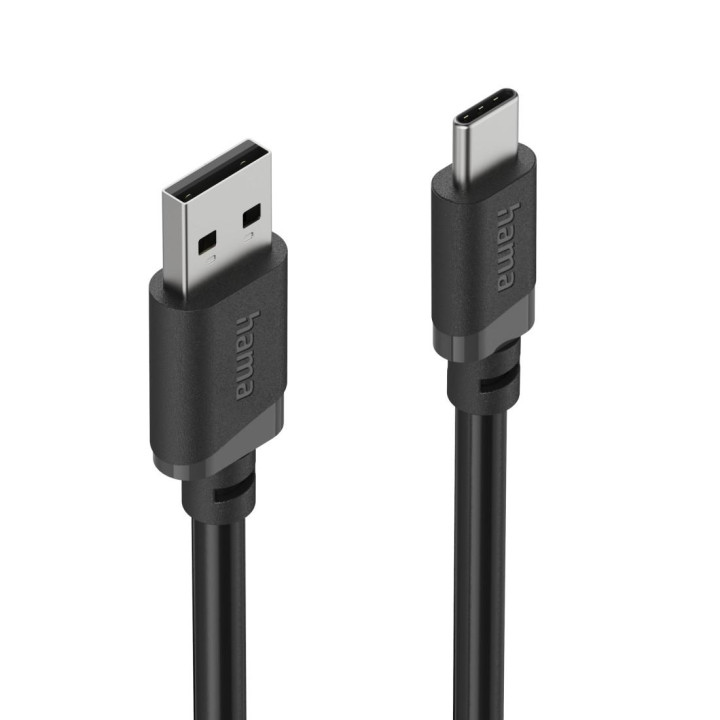 Кабел HAMA USB-A - USB-C, 2 м, черен - HAMA-201812 - 4