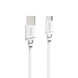 Кабел HAMA USB-A към USB-C, 2m, 480Mbps, бял - HAMA-201813 - 1