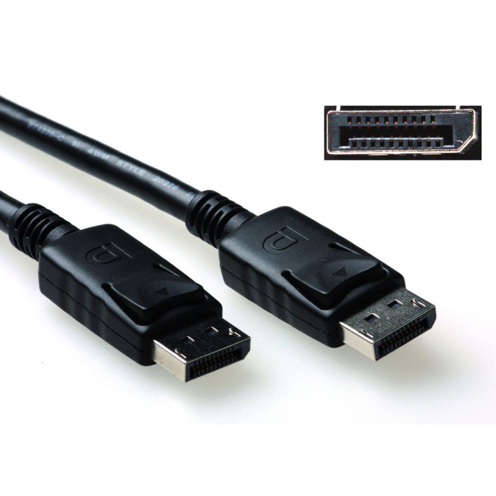 DisplayPort кабел ACT, 2m, 4K UHD 60Hz, Pin 20 - AK3980 - 1
