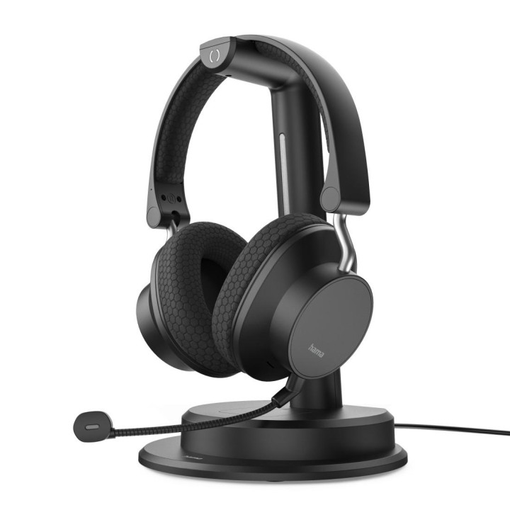 Безжични слушалки HAMA BT-900, Bluetooth, Multipoint, ENC, зарядна станция, черни - HAMA-139940 - 1