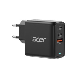 Адаптер Acer Power Adapter 67W, PD GaN Charger, 2x USB-C + 1x USB-A, EU Plug, 100W USB-C кабел - ZL.ADTCC.00J - 1