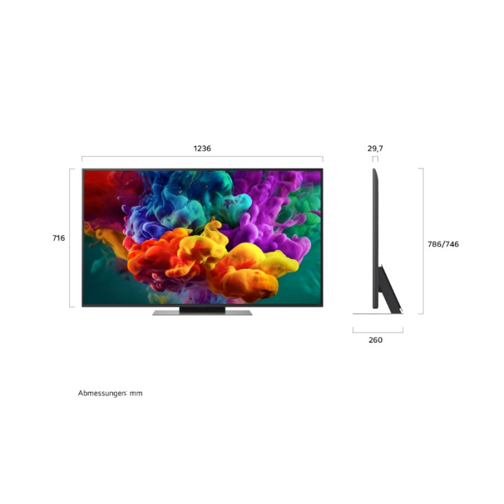Телевизор LG 55" (139.70 cm) 4K QNED MiniLED, 3840x2160, 120Hz Native (VRR 144Hz), Smart webOS 25 ThinQ, Alpha 7 AI Processor, H