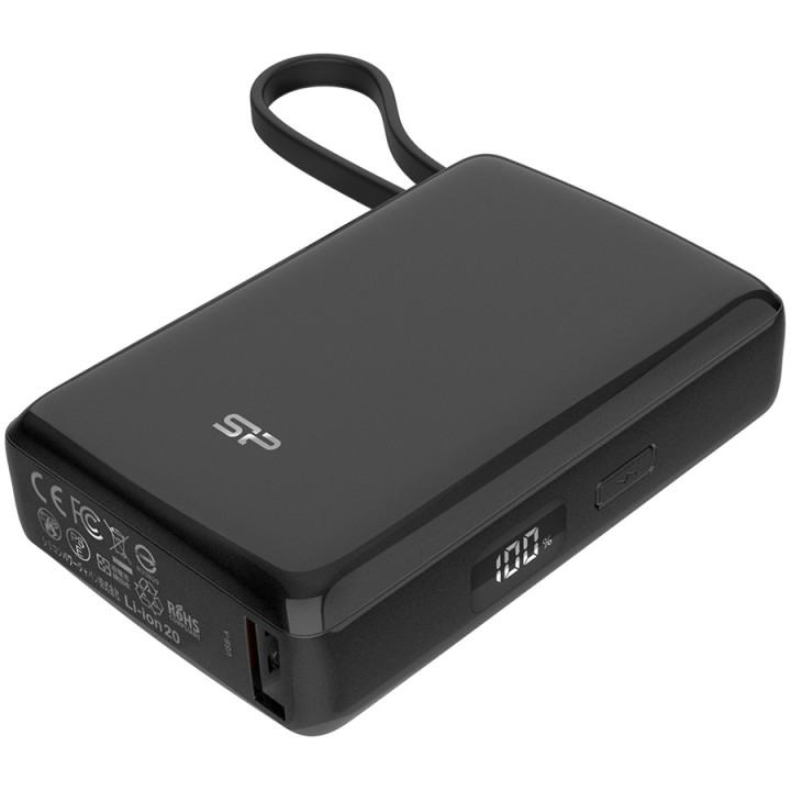 Външна батерия Silicon Power CP10, 10000mAh - SP10KMAPBKCP101K - 3