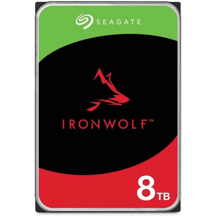 Твърд диск Seagate IronWolf, 8TB, 3.5", SATA 6Gb/s, 5400 RPM, 256MB - ST8000VN002 - 1