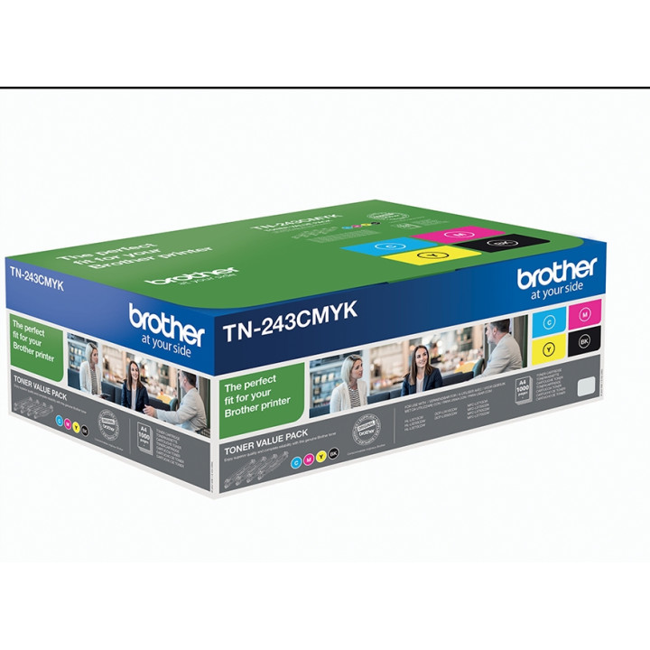 Тонер касета Brother TN-243CMYK, 4 цвята (Black/Cyan/Magenta/Yellow), до 1000 страници на цвят - TN243CMYK - 2
