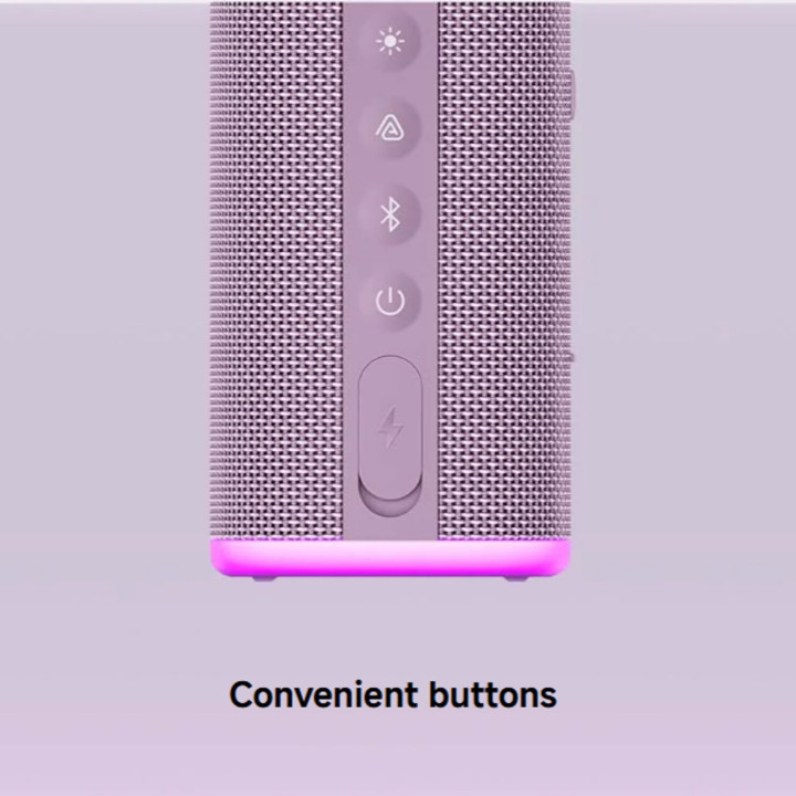 Преносим високоговорител Xiaomi Sound Play 18W, Bluetooth 6.0, 18W, IP68, RGB подсветка, лилав - QBH4431GL - 5