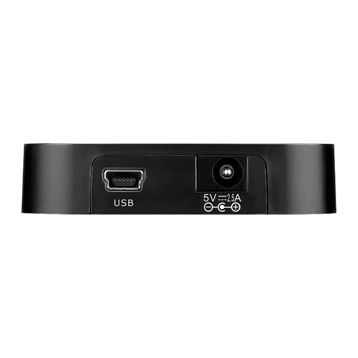 USB хъб D-Link DUB-H4/E със захранване, 4-порта, USB 2.0, Черен