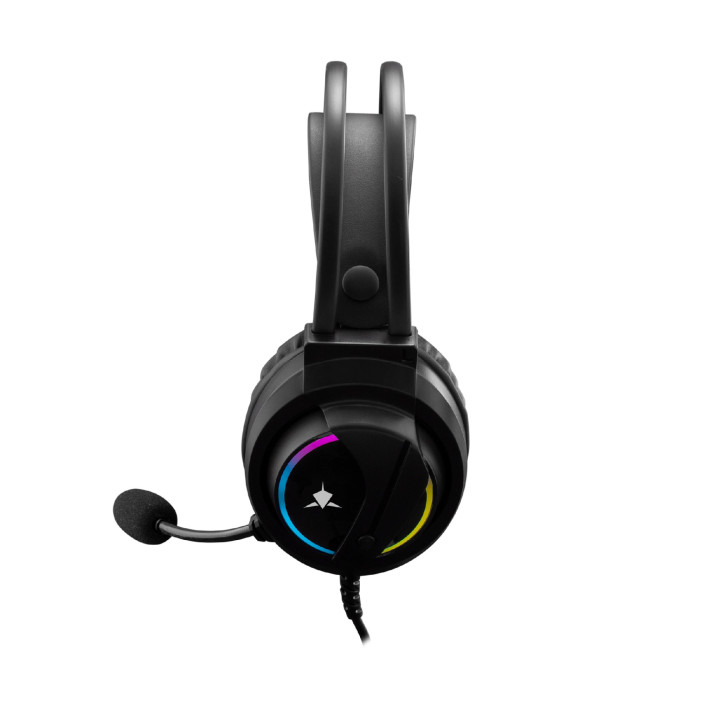 Слушалки с микрофон White Shark WOLF, 50mm, USB, RGB подсветка, черни - 4