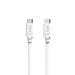 Кабел HAMA USB-C към USB-C, 2m, 60W, 480Mbps, бял - HAMA-201809 - 1