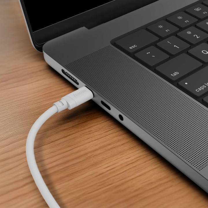 Кабел HAMA USB-C към USB-C, 2m, 60W, 480Mbps, бял - HAMA-201809 - 2
