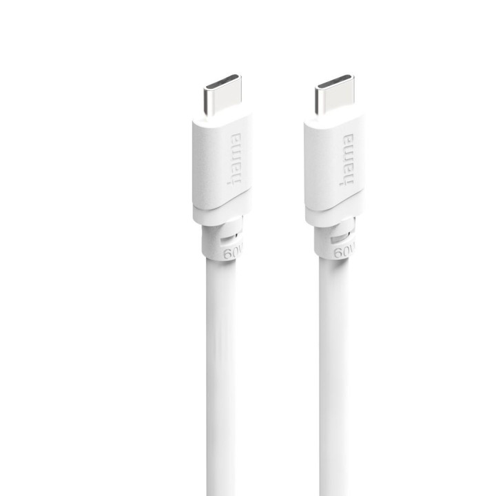 Кабел HAMA USB-C към USB-C, 2m, 60W, 480Mbps, бял - HAMA-201809 - 5