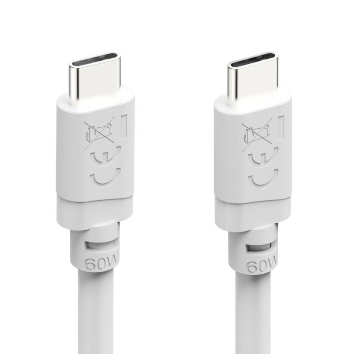 Кабел HAMA USB-C към USB-C, 2m, 60W, 480Mbps, бял - HAMA-201809 - 10