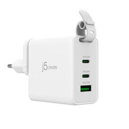 Мрежово зарядно устройство j5create JUP3565CV, 65W, 3x USB (2x USB-C, 1x USB-A) - JUP3565CV-N - 1