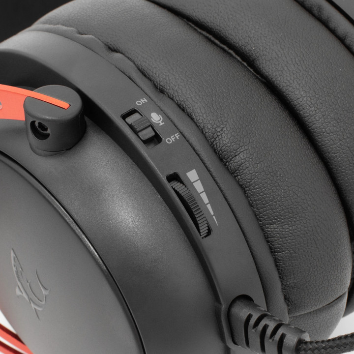 Геймърски слушалки White Shark Gorilla, 53mm, Stereo 2.0, 3.5mm jack - GORILLA-BLACK/RED - 2