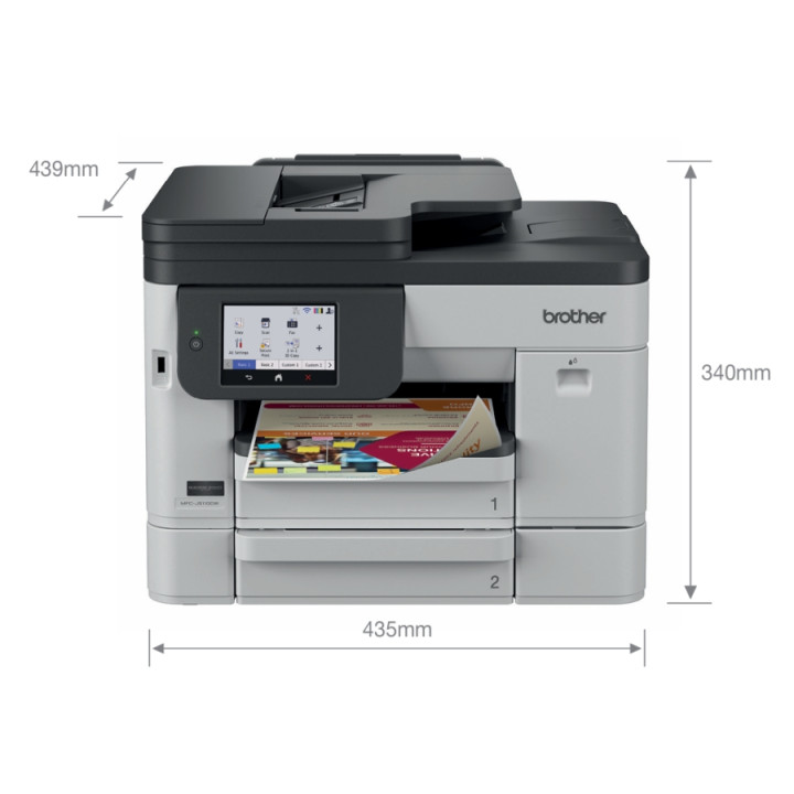 Мастилоструйно многофункционално устройство Brother MFC-J5110DW, Print/Copy/Scan/Fax, A3, 28 ipm ч/б, 26 ipm цветно, 10.9" тъчск