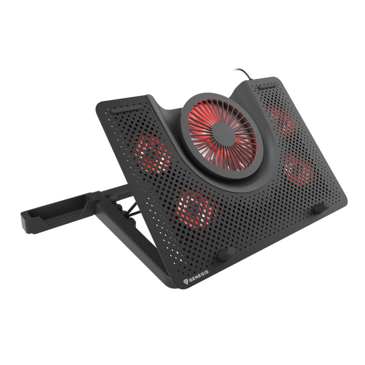 Охлаждаща подложка за лаптоп Genesis Oxid 550, 15.6"-17.3", 5 вентилатора, LED подсветка - NHG-1411 - 1