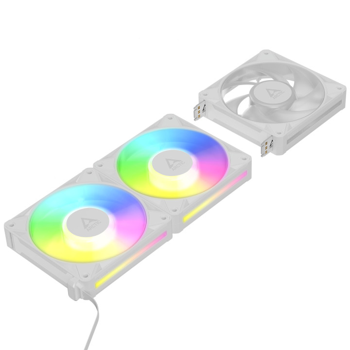 Комплект вентилатори ARCTIC BioniX P12 A-RGB PWM, 120mm, 450-3000 RPM, Бял - ACFAN00338A - 2