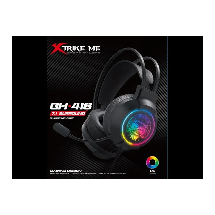 Геймърски слушалки Xtrike ME GH-516, 50mm, USB, 7.1 Surround, RGB - XTRM-GH-516 - 2
