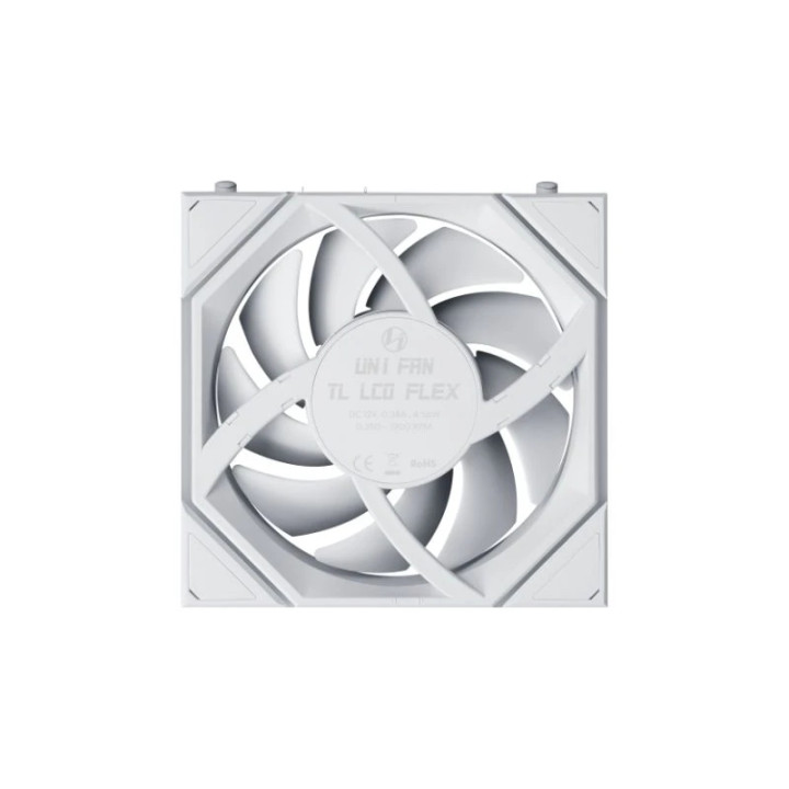 Вентилатор Lian Li UNI FAN TL LCD FLEX, 120mm, 1.8" LCD дисплей, ARGB, Reverse Blade, бял - 12RTLLCD1F1W - 6