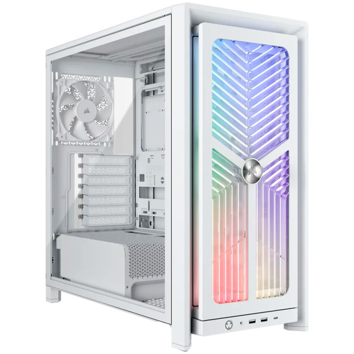 Кутия за компютър Corsair iCUE 4000X RS, Mid-Tower, Бяла, Tempered Glass - CC-9011303-WW - 1