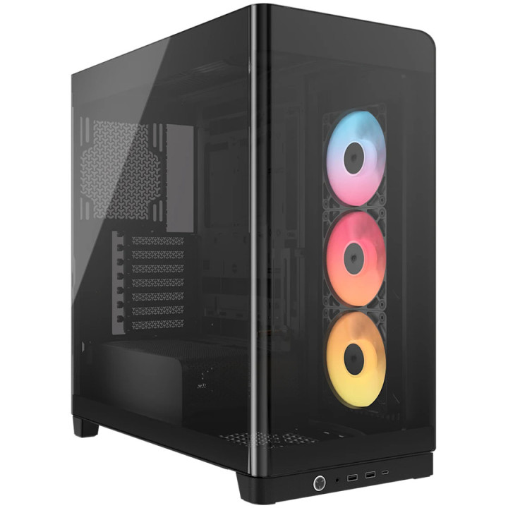 Кутия за компютър CORSAIR 4500X RS-R ARGB, Mid-Tower, Tempered Glass, ATX/E-ATX/mATX/Mini-ITX, Черна - CC-9011314-WW - 1