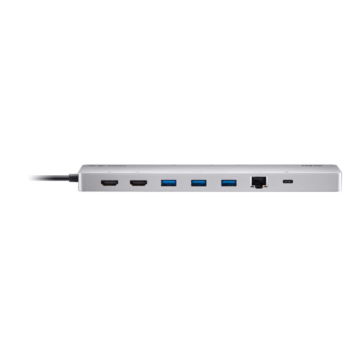 Докинг станция ATEN UH3240, 11-in-1 USB-C Multiport, 2x HDMI, LAN, 3.5mm, USB-C, SD/microSD, 3x USB 3.2, Power Pass-Through - UH