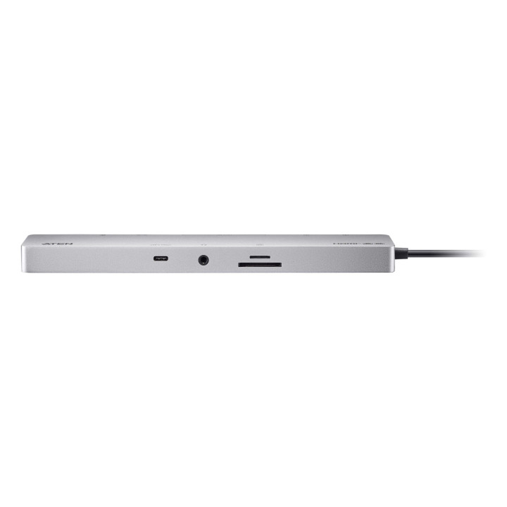 Докинг станция ATEN UH3240, 11-in-1 USB-C Multiport, 2x HDMI, LAN, 3.5mm, USB-C, SD/microSD, 3x USB 3.2, Power Pass-Through - UH