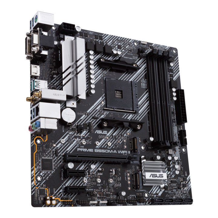 Дънна платка ASUS Prime B550M-A WIFI II, AM4, DDR4 - 90MB19X0-M0EAY0 - 3