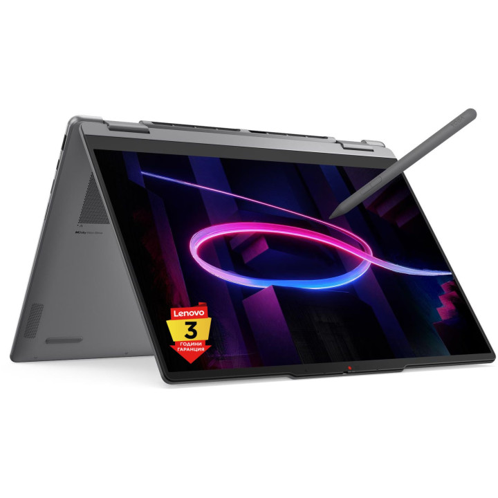 Лаптоп Lenovo Yoga 7 2-in-1 14IPH11 Aura Edition, 14.0", 2.8K, тъчскрийн, Intel Core Ultra 7 355, Intel Graphics 4 Xe3, 32 GB, 1