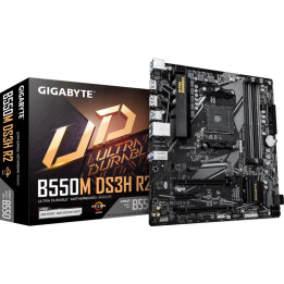 Дънна платка GIGABYTE B550M DS3H R2, AMD B550, AM4, DDR4 - 1