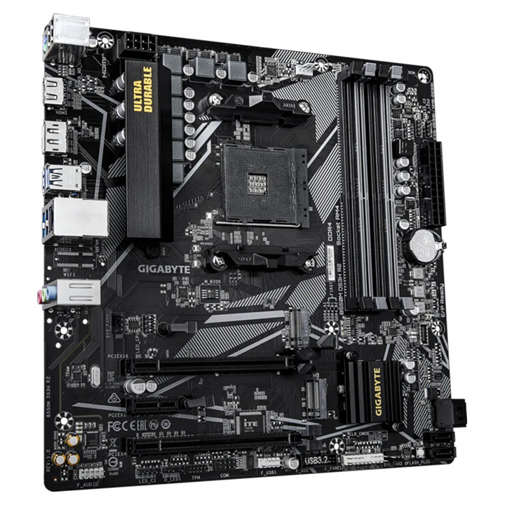 Дънна платка GIGABYTE B550M DS3H R2, AMD B550, AM4, DDR4 - 3