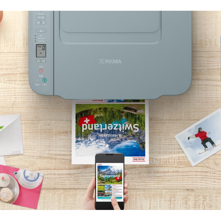 Мастилоструйно многофункционално устройство Canon PIXMA TS3752i, Print/Copy/Scan, WiFi, Cloud - 6671C056AA - 5