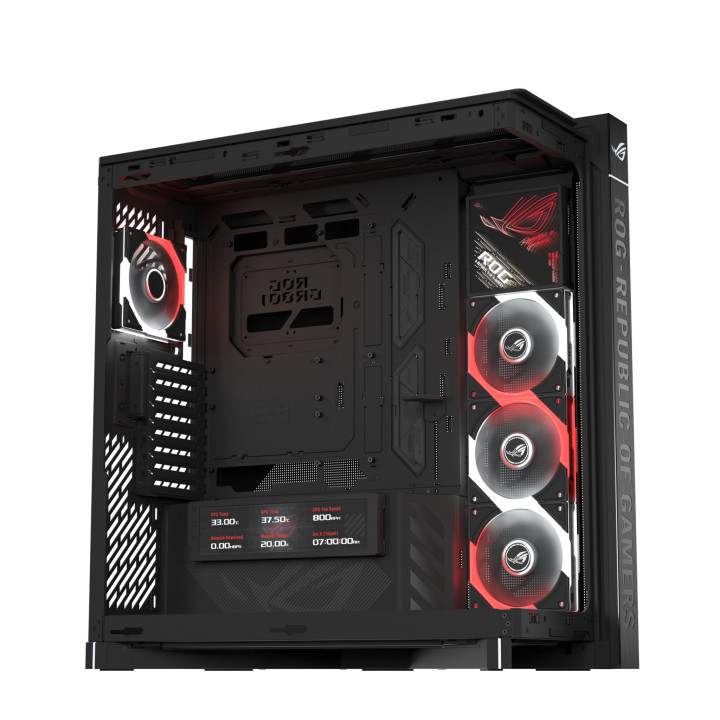 Кутия за компютър ASUS ROG CRONOX ARGB, E-ATX Mid-Tower, Черна - 90DC00T0-B09030 - 10