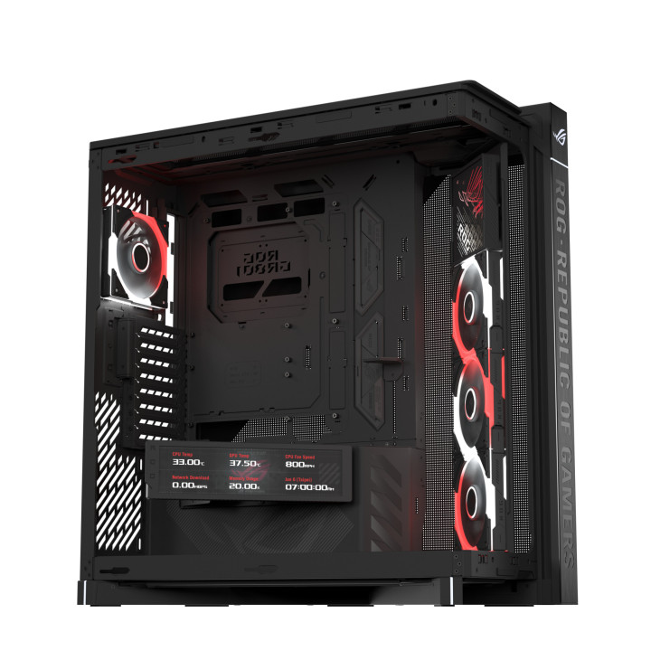 Кутия за компютър ASUS ROG CRONOX ARGB, E-ATX Mid-Tower, Черна - 90DC00T0-B09030 - 11