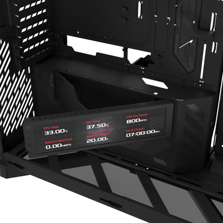 Кутия за компютър ASUS ROG CRONOX ARGB, E-ATX Mid-Tower, Черна - 90DC00T0-B09030 - 12