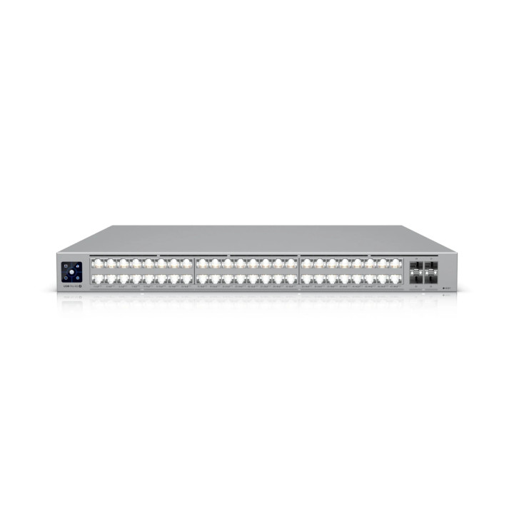 Комутатор Ubiquiti USW-Pro-XG-48-PoE, Layer 3 Etherlighting™ PoE+++ суич, 16x2.5GbE + 32x10GbE + 4x25GbE SFP28  порта, 1080W - 1