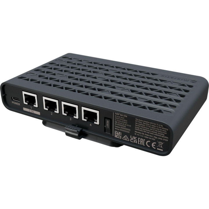 Рутер MikroTik hAP be Lite, WiFi 7, 2.5GbE, 3x Gigabit LAN - A42G-HbeP-LITE - 4