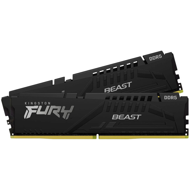 RAM памет Kingston FURY Beast, 64GB(2x32GB) DDR5 6000MT/s CL36, Intel XMP 3.0 - KF560C36BBE2K2-64 - 1