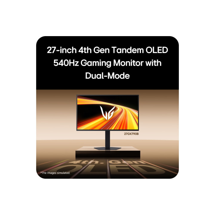 Монитор LG UltraGear 27GX790B-B, 26.5" QHD OLED 540Hz, 0.03ms, DisplayHDR True Black 500, AMD FreeSync Premium Pro, G-SYNC Compa