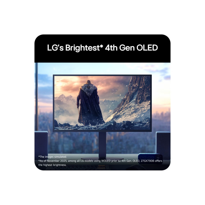 Монитор LG UltraGear 27GX790B-B, 26.5" QHD OLED 540Hz, 0.03ms, DisplayHDR True Black 500, AMD FreeSync Premium Pro, G-SYNC Compa