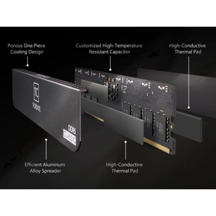 RAM памет Team Group T-CREATE Classic, 64GB(2x32GB) DDR5 6000MHz CL48,  Intel XMP 3.0, AMD EXPO - CTCCD564G6000HC48DC01 - 3