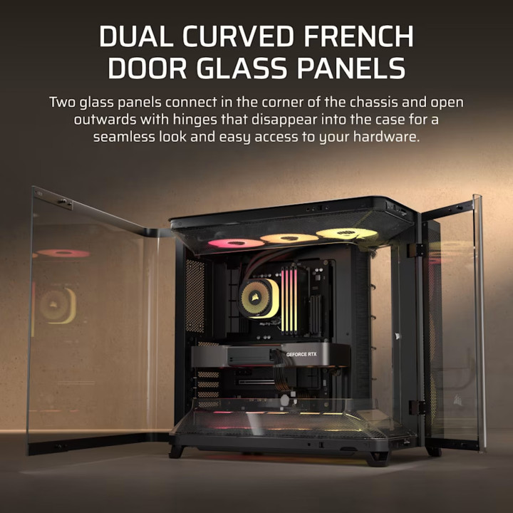 Кутия за компютър CORSAIR 5400 RS-R ARGB, Mid-Tower, Tempered Glass, ATX, Черна - CC-9011318-WW - 7