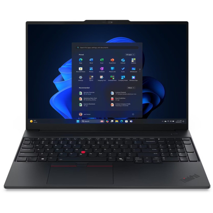 Лаптоп Lenovo ThinkPad E16 G4, 16" WUXGA IPS, Intel Core 5 320, 16GB DDR5, 512GB SSD, Free DOS - 21YE005PBM - 1