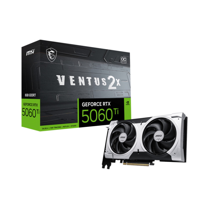 Видео карта MSI NVIDIA GeForce RTX 5060 Ti 8G VENTUS 2X OC PLUS, 8GB GDDR7, 128bit - 1